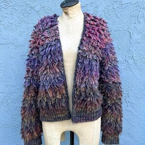 Anthropologie Fuzzy Allegra Cardigan Sleeping on Snow Shag sweater